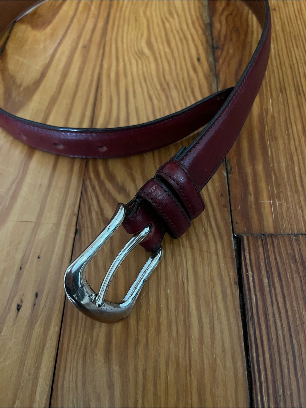 Coach Leather Belt in Maroon - 29”